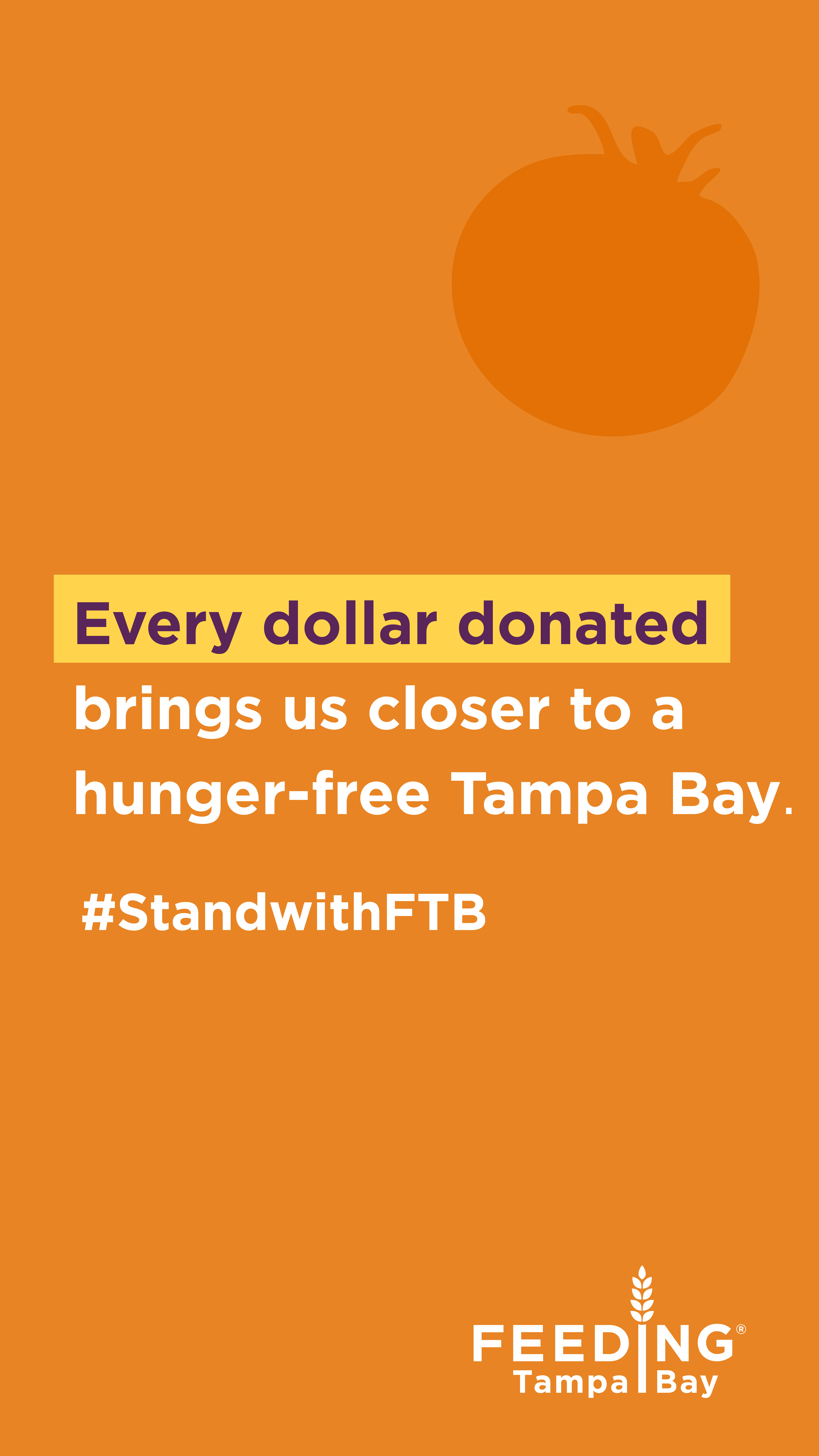 Stand with feeding tampa bay graphic