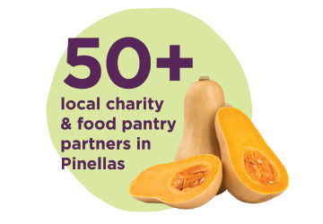 50+ local charity & food pantry partners in Pinellas