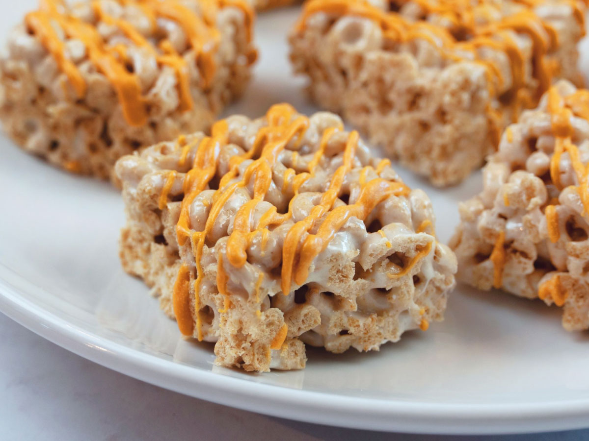 A Cereal For Summer treat with Cheerios, Marshmallows, and Butterscotch Chips