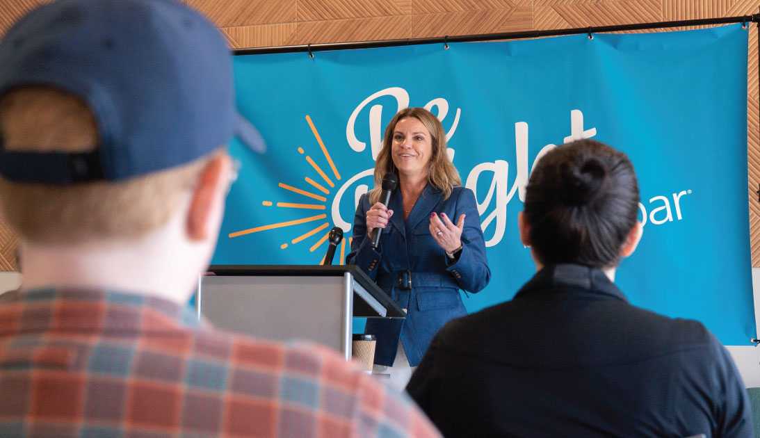 A team member speaks out against hunger
